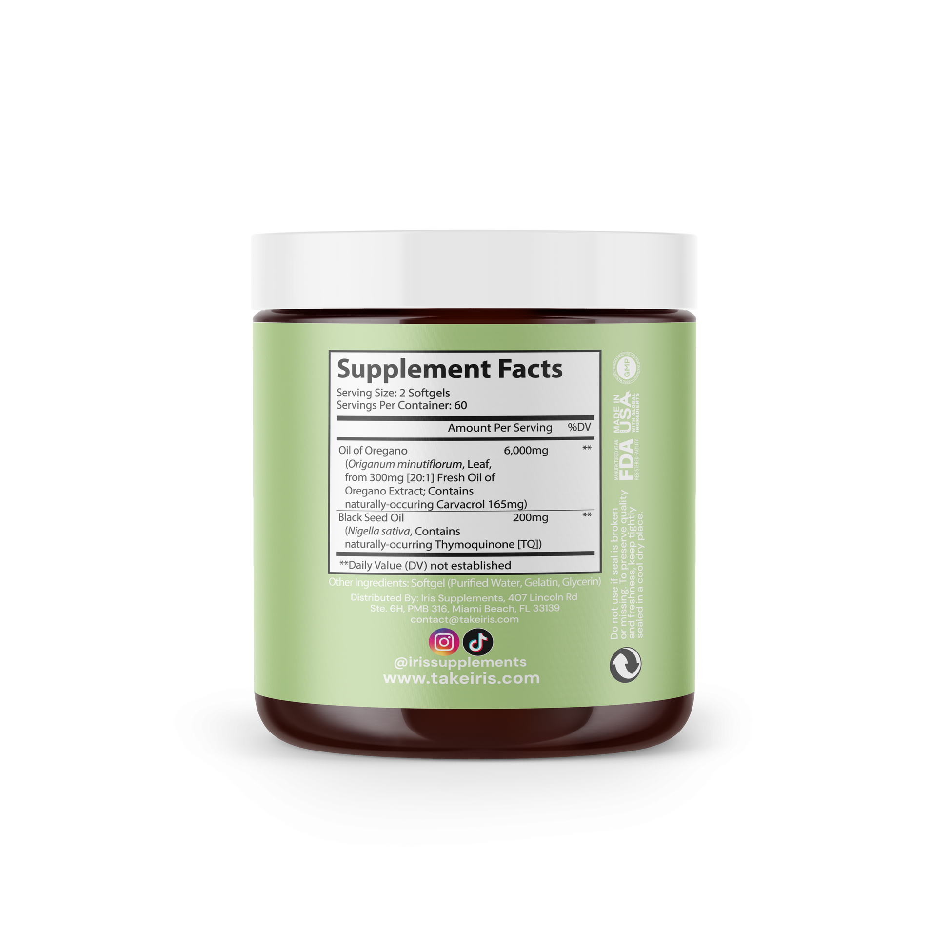 Immune Defense Pills: Oil of Oregano & Black Seed Oil