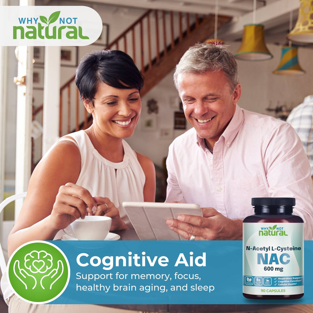 Why Not Natural NAC Supplement 600 mg, n-Acetyl cysteine Capsules