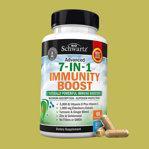 7-in-1 Immunity Supplement: Zinc, Vitamin C & D3 (120 Cap)