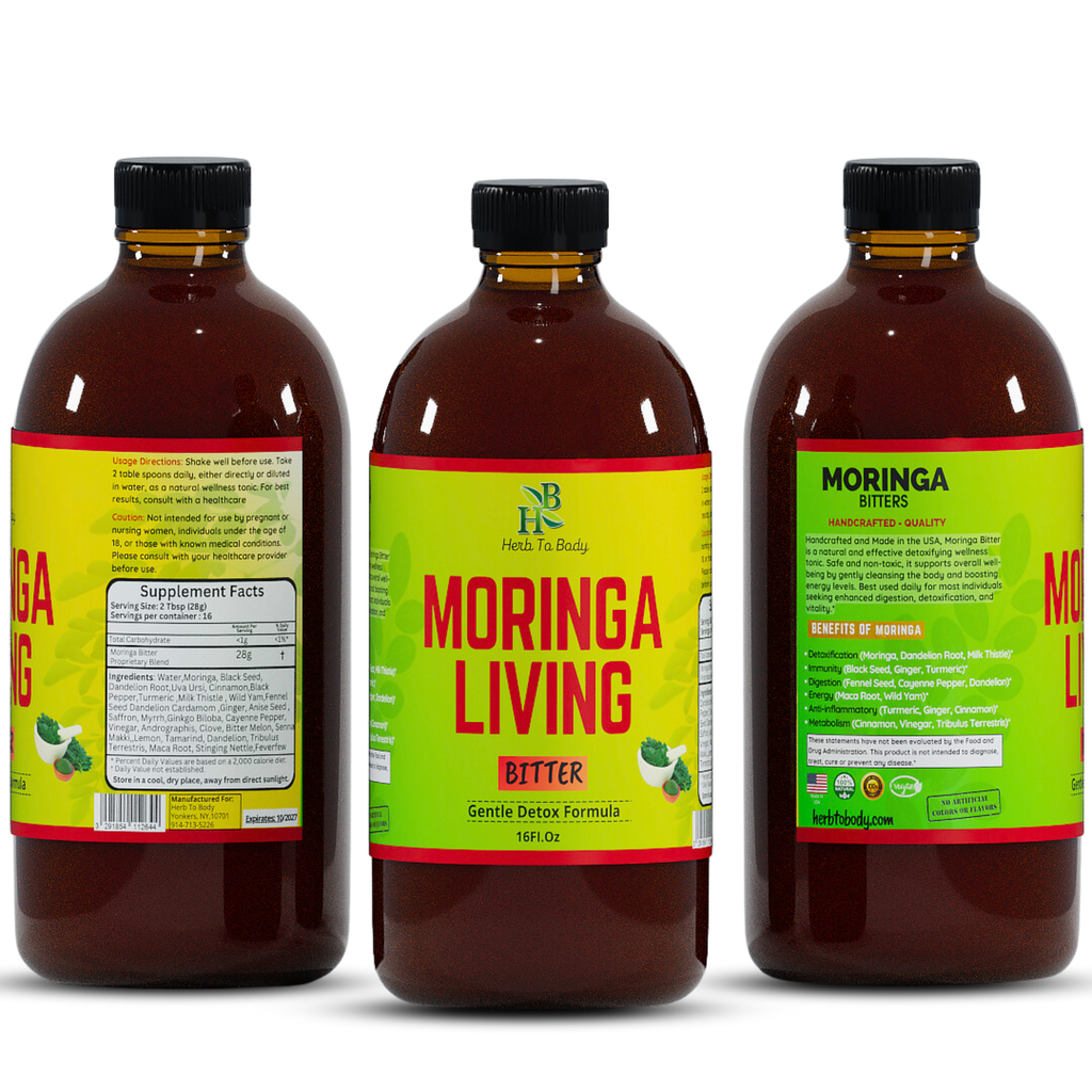 Moringa Living Bitter 16oz | Plant Based Liquid Superfood
