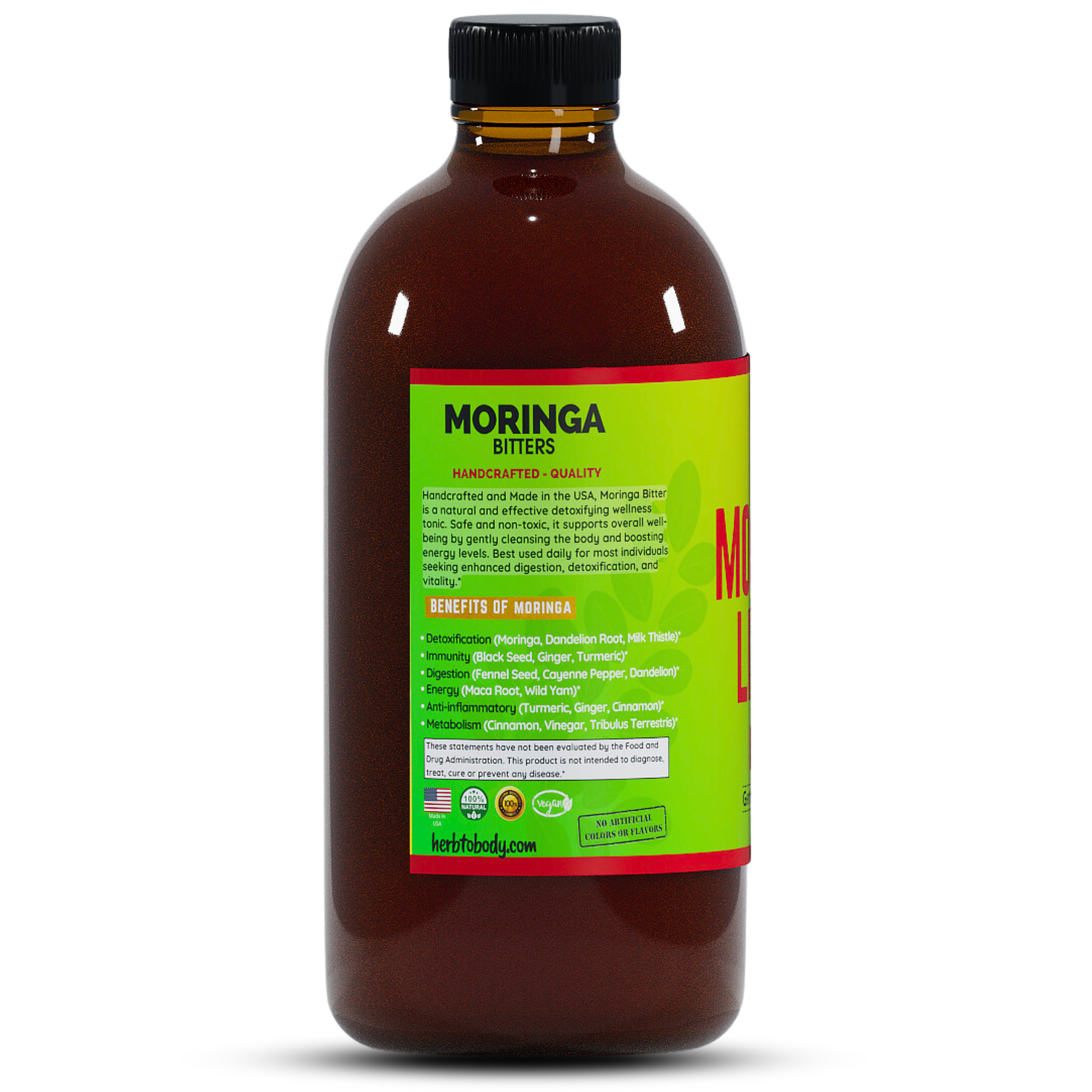 Moringa Living Bitter 16oz | Plant Based Liquid Superfood