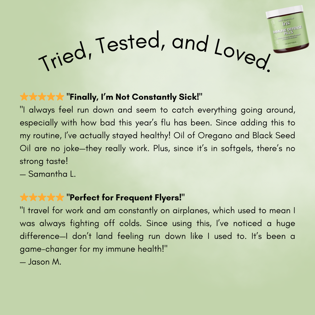 Immune Defense Pills: Oil of Oregano & Black Seed Oil