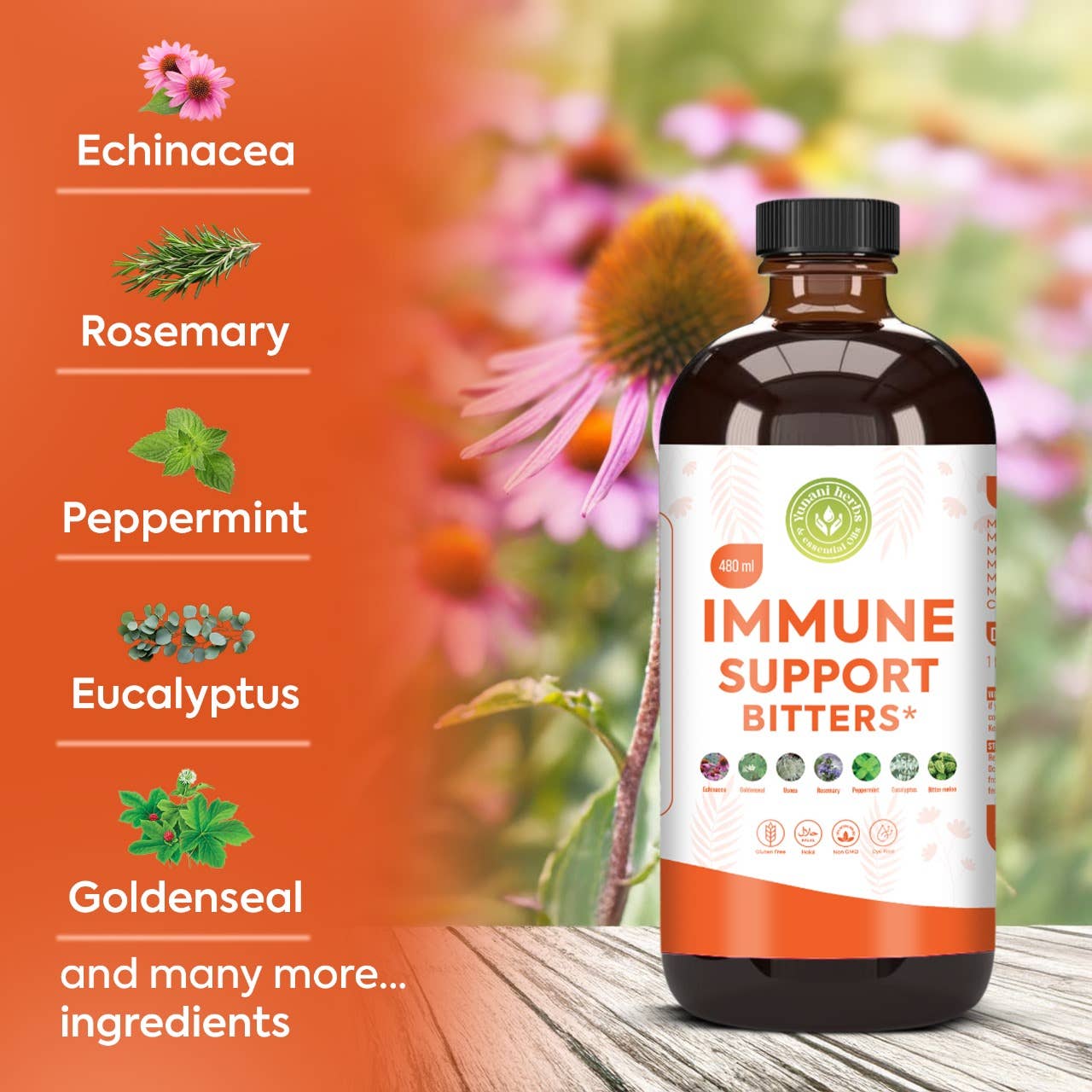 Immune Support living bitters 480mls