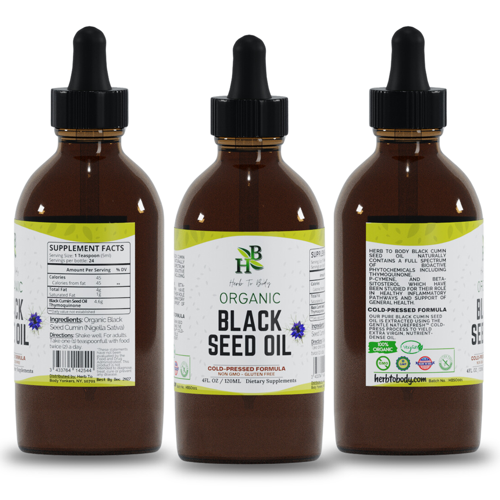 Organic Black Seed Oil (Cold-Pressed) - Bulk Wholesale Sizes: 2oz