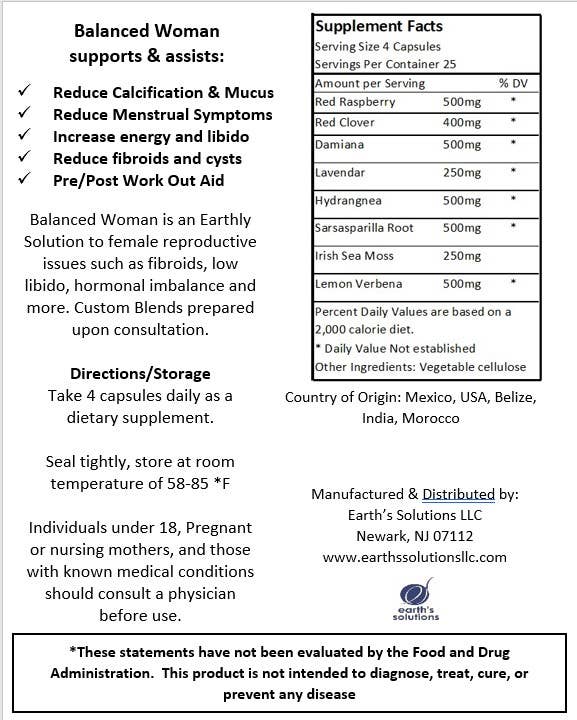 Balanced Woman Herbal Capsules