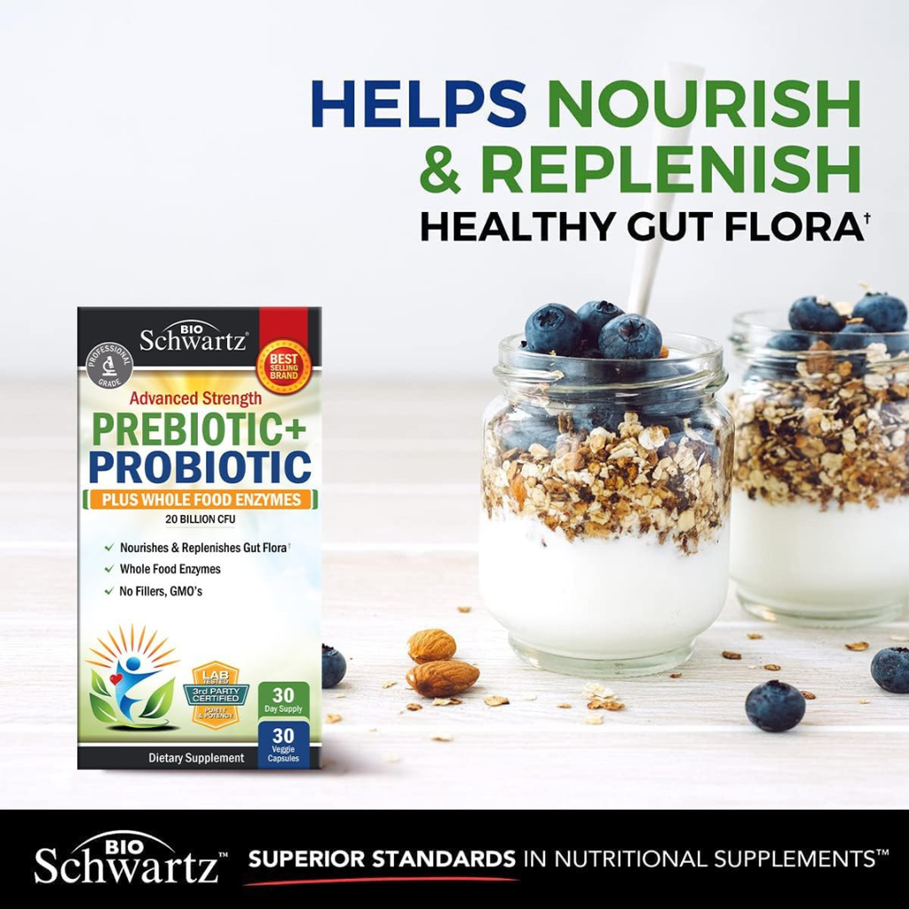 Prebiotic & Probiotic: Digestive Health Enzymes (30 cap)