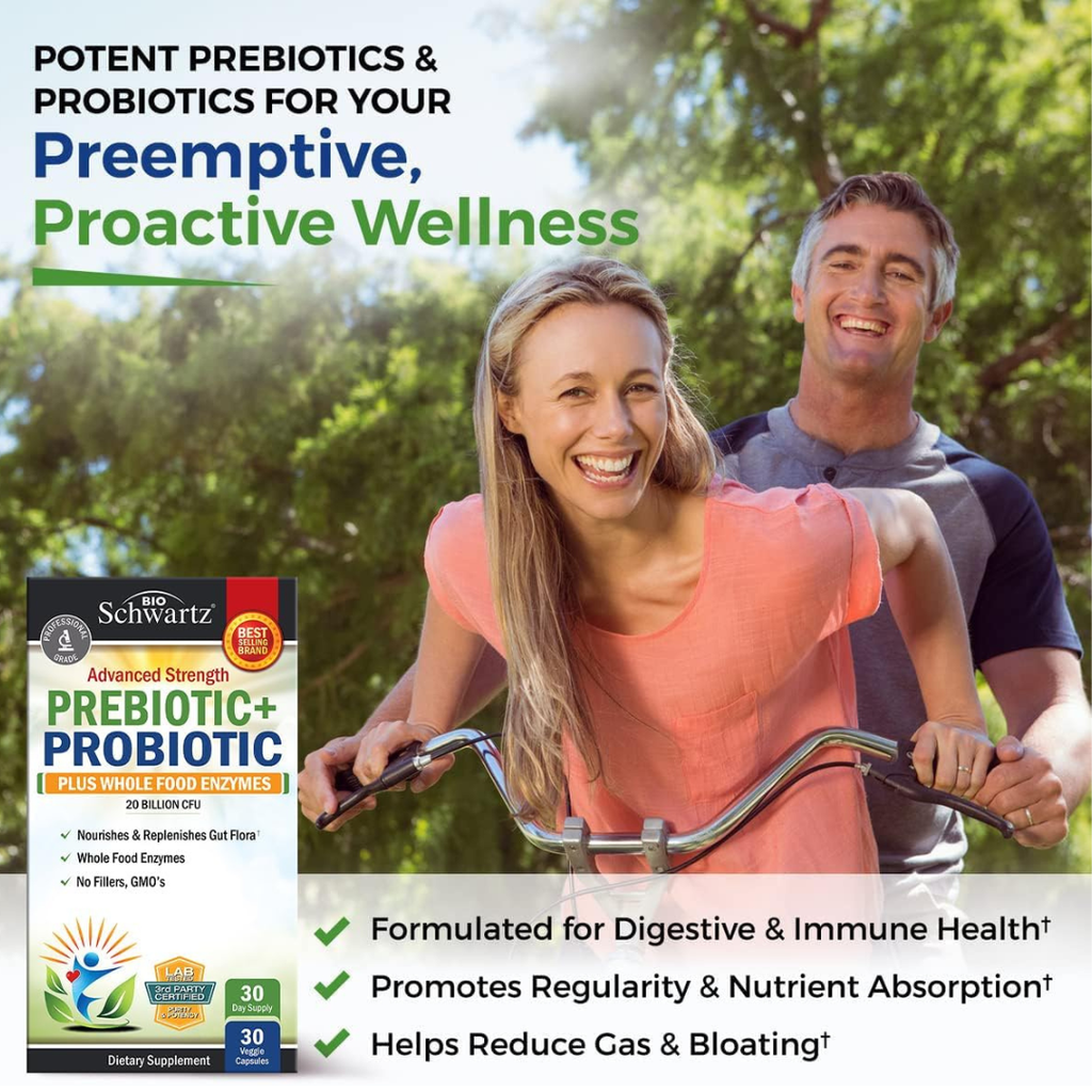Prebiotic & Probiotic: Digestive Health Enzymes (30 cap)