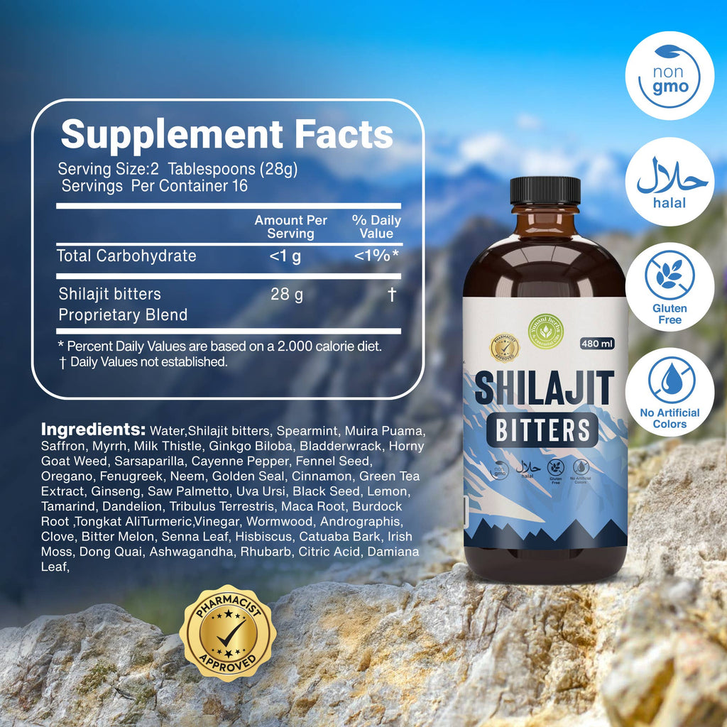 Shilajit Living Bitters 480 mls