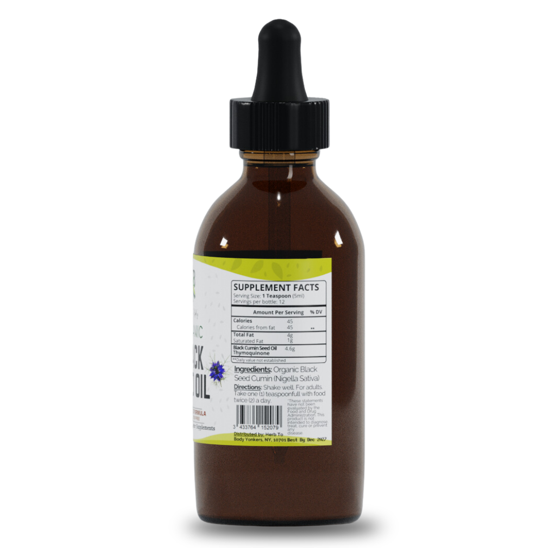 Organic Black Seed Oil (Cold-Pressed) - Bulk Wholesale Sizes: 2oz