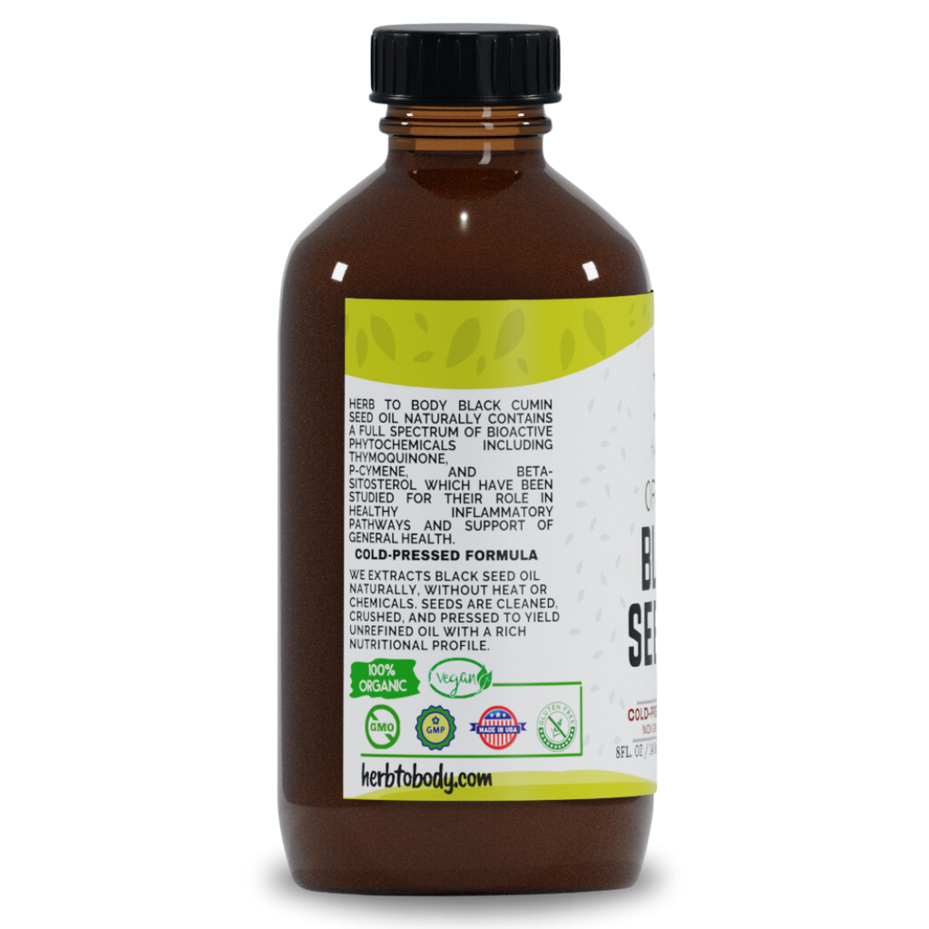 Organic Black Seed Oil (Cold-Pressed) - Bulk Wholesale Sizes: 2oz