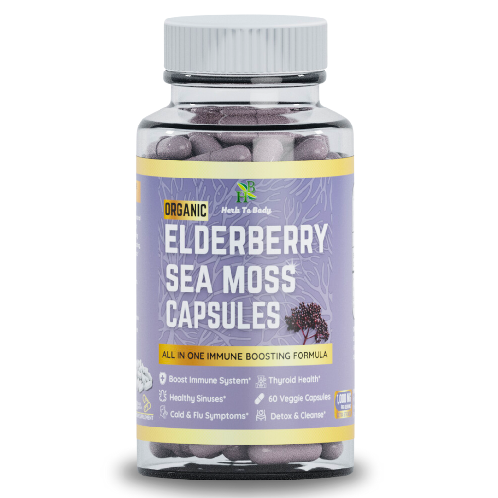Elderberry Sea Moss Capsules (60 Cap) | Seasonal Wellness