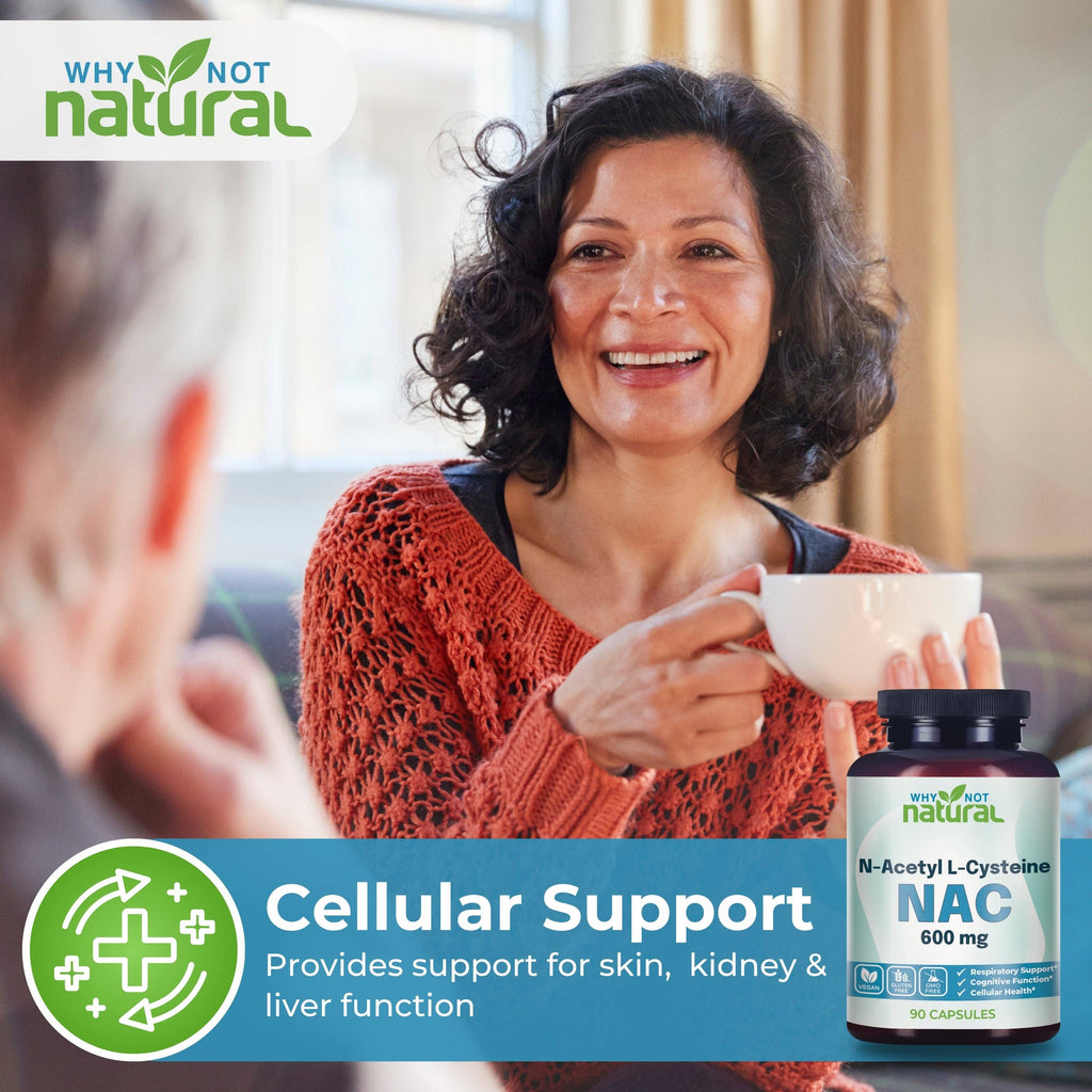 Why Not Natural NAC Supplement 600 mg, n-Acetyl cysteine Capsules