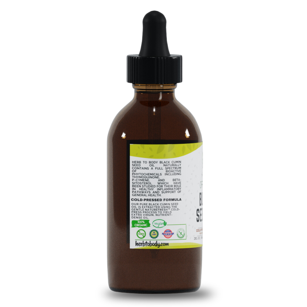 Organic Black Seed Oil (Cold-Pressed) - Bulk Wholesale Sizes: 2oz