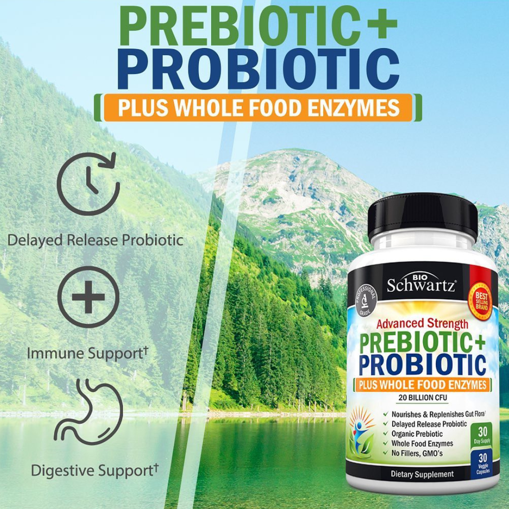 Prebiotic & Probiotic: Digestive Health Enzymes (30 cap)
