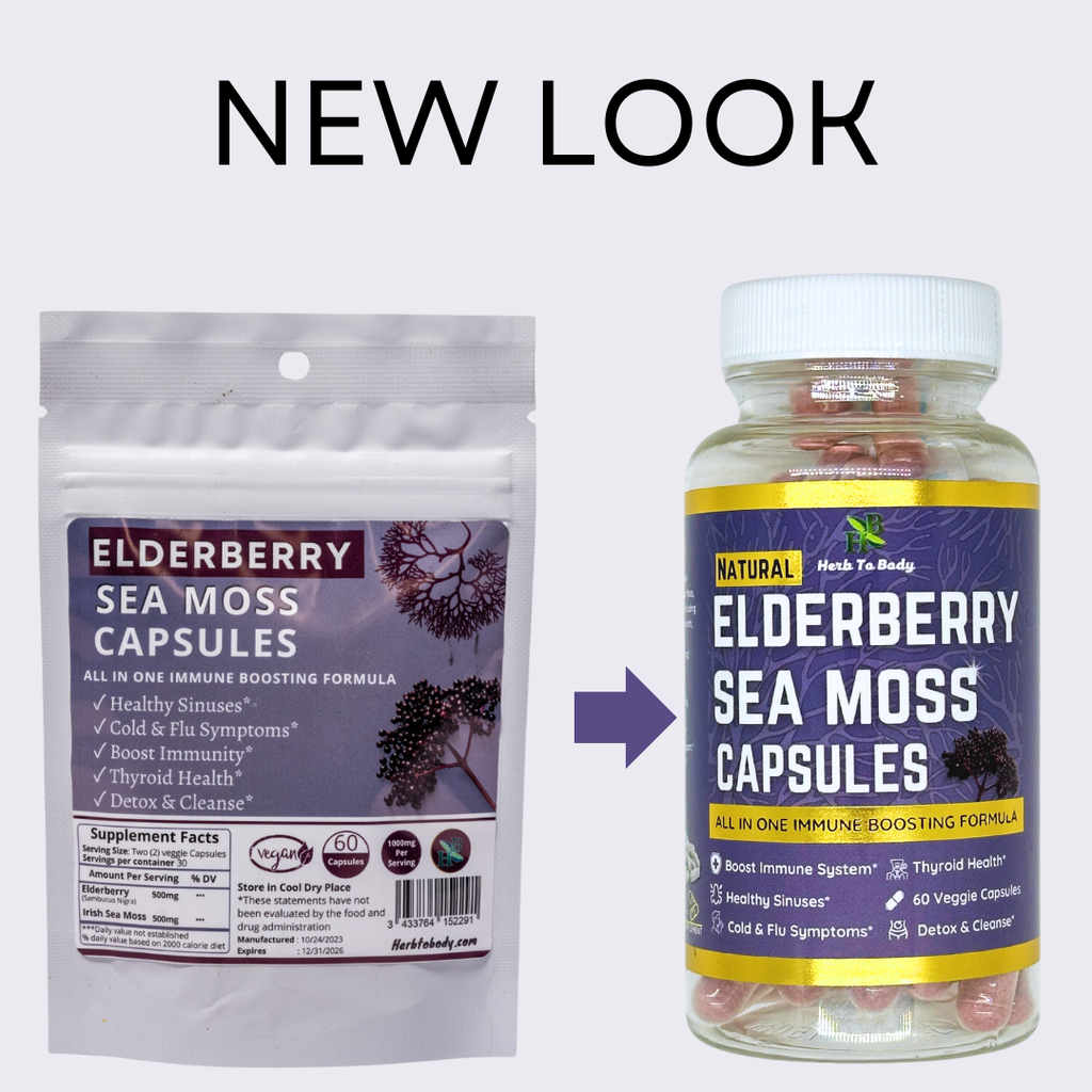 Elderberry Sea Moss Capsules (60 Cap) | Seasonal Wellness