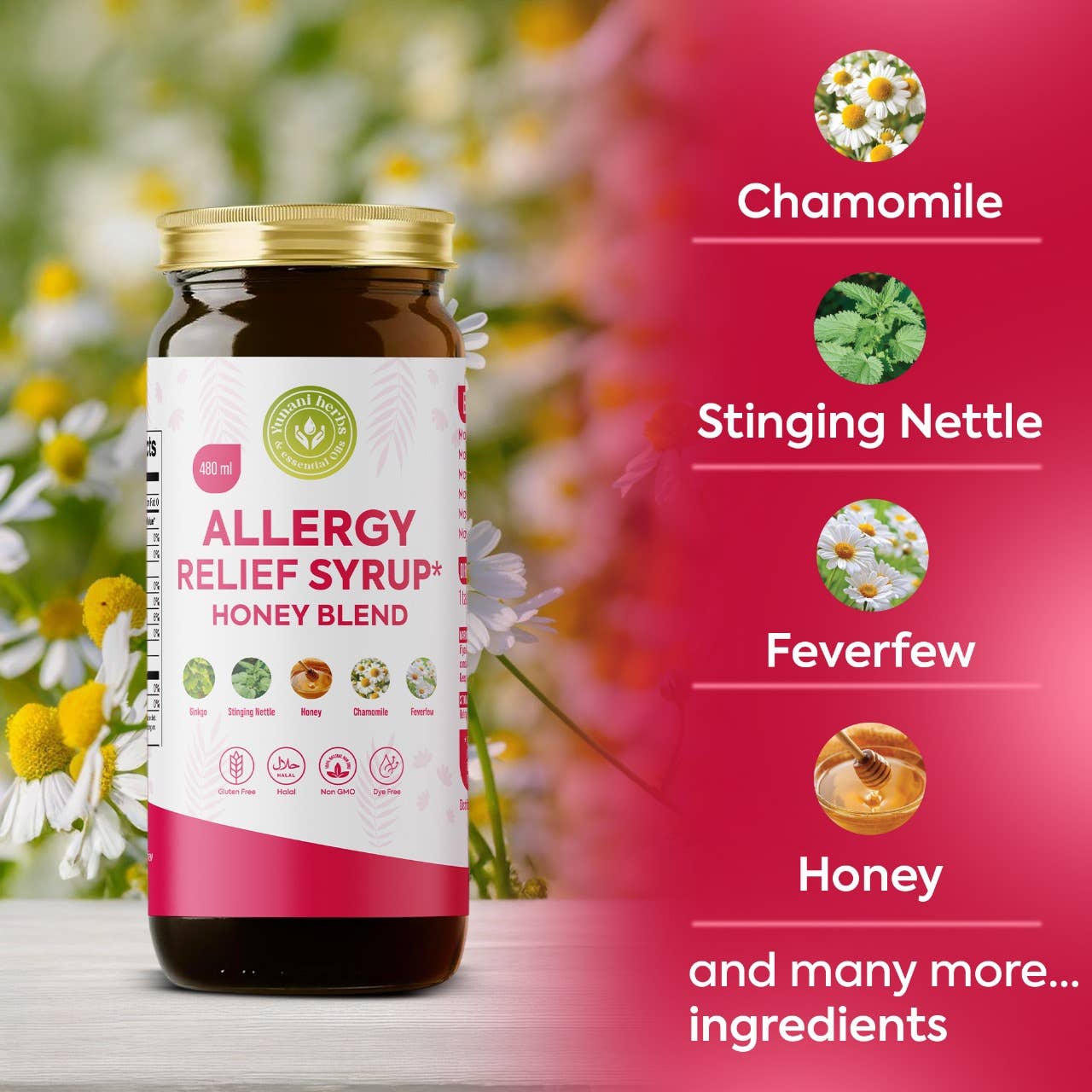 Allergy Relief Syrup Honey Blend 480mls