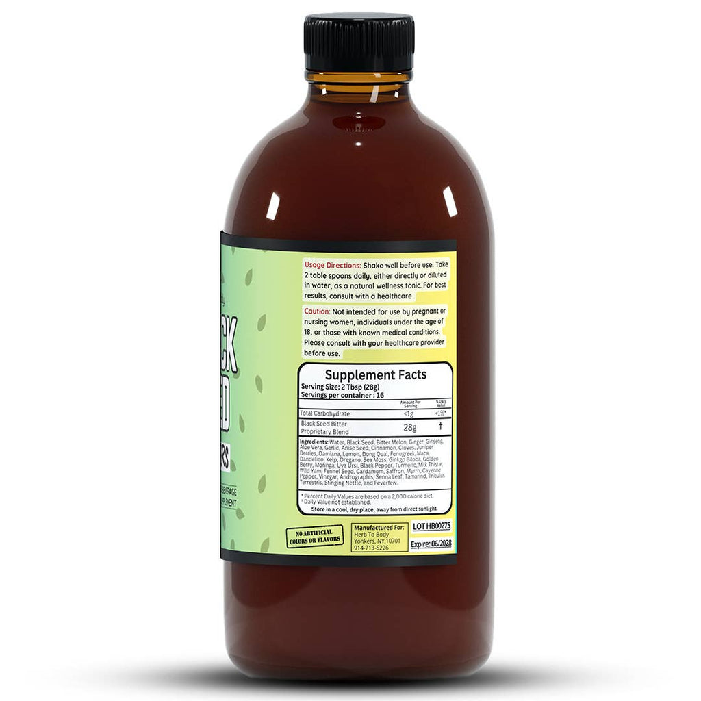 Black Seed Bitter 16oz | Digestive & Wellness Tonic
