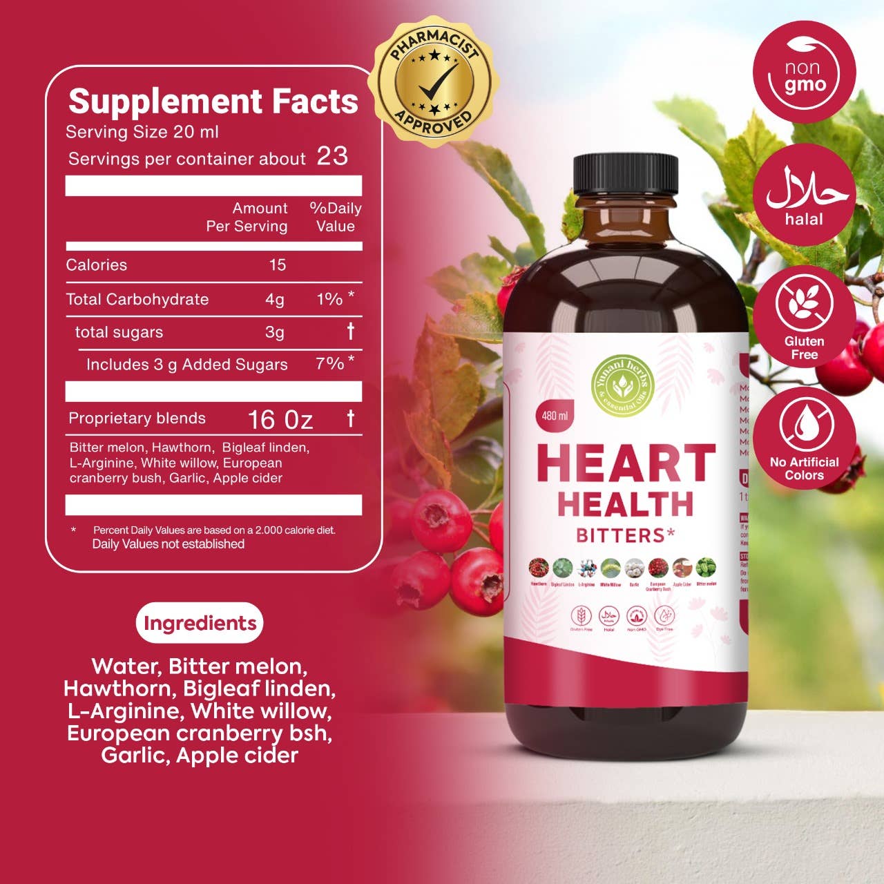 Heart Health living bitters 480mls