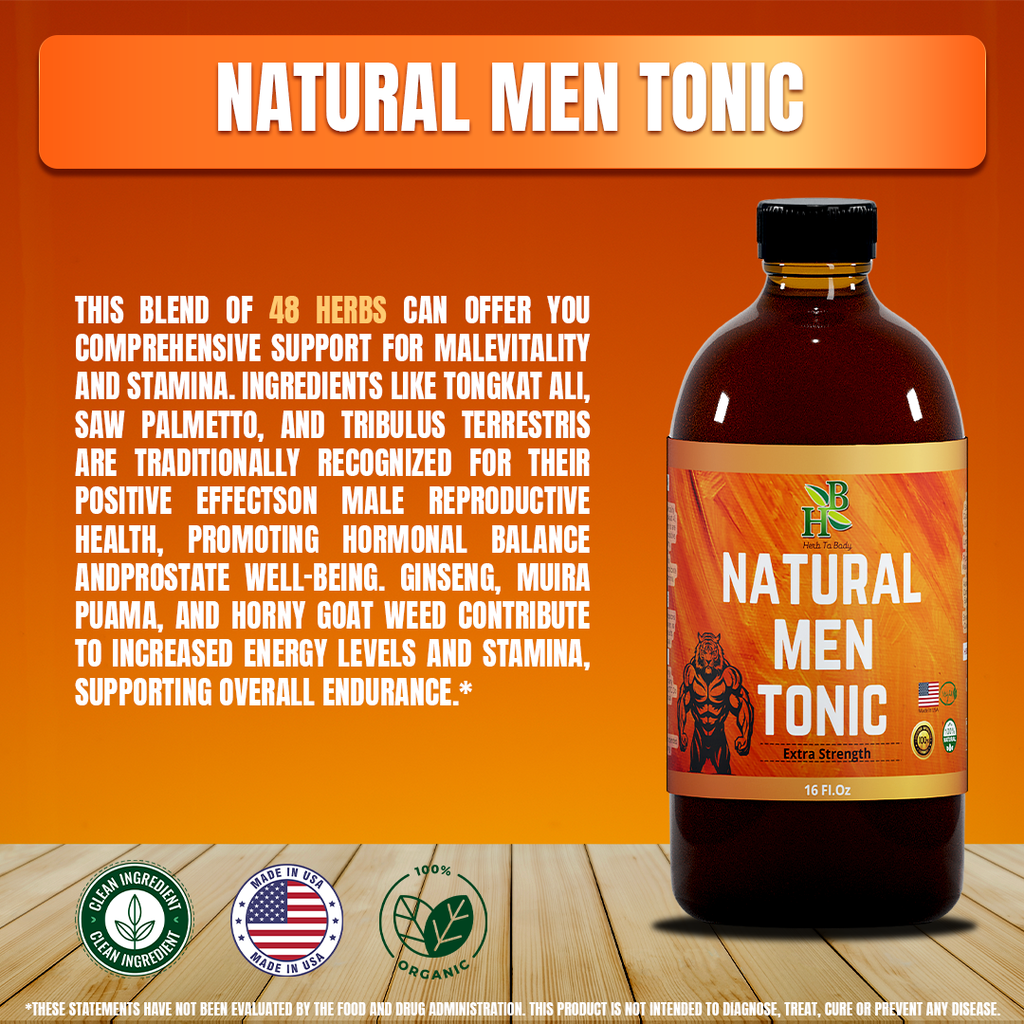 Men Tonic Extra Strength 16oz - Wellness Herbal Tonic Blend