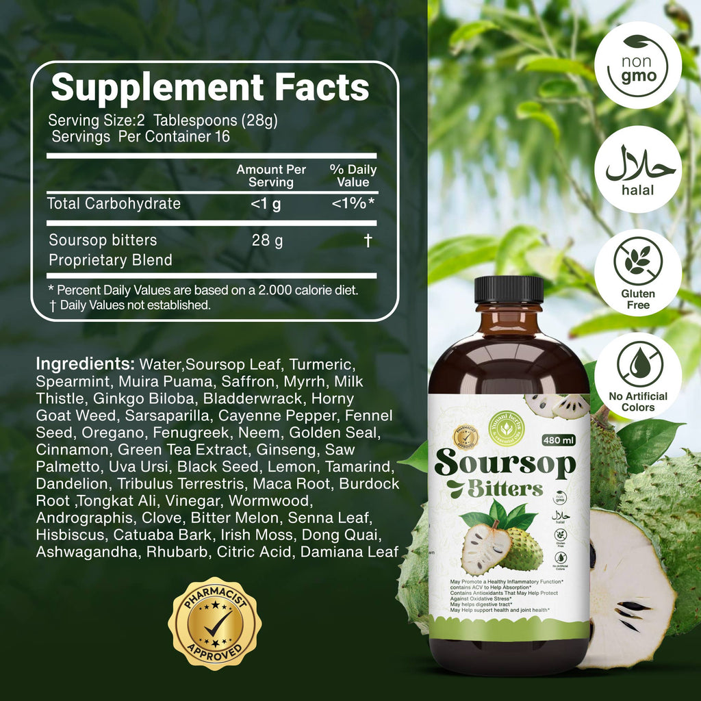 Soursop Living Bitters 480 mls