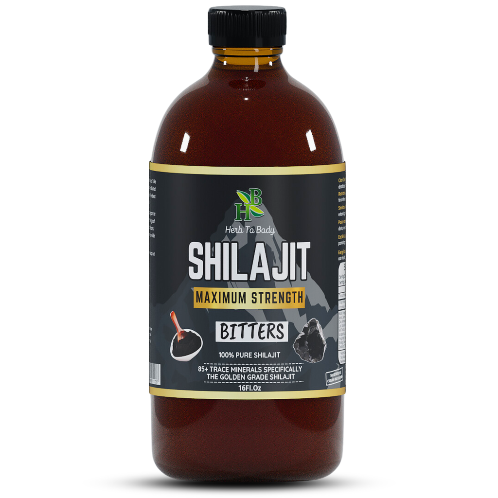 Shilajit Bitter 16oz | Himalayan Wildcrafted Herbal Tonic