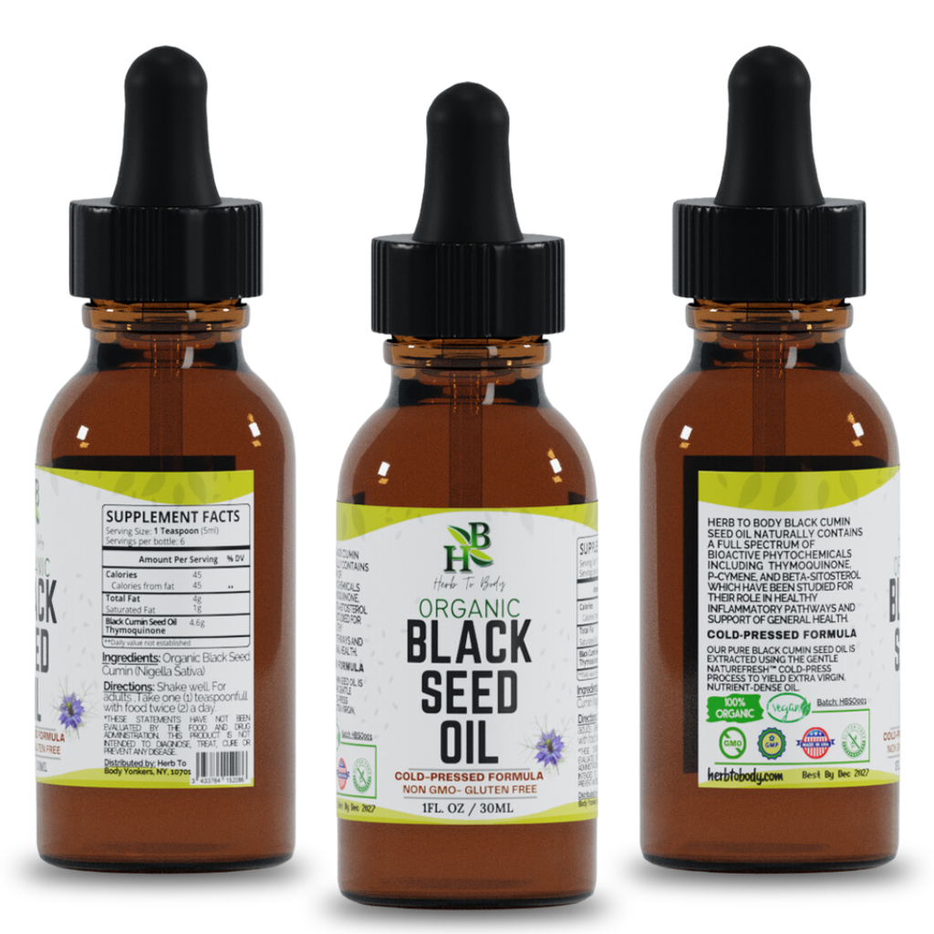 Organic Black Seed Oil (Cold-Pressed) - Bulk Wholesale Sizes: 2oz