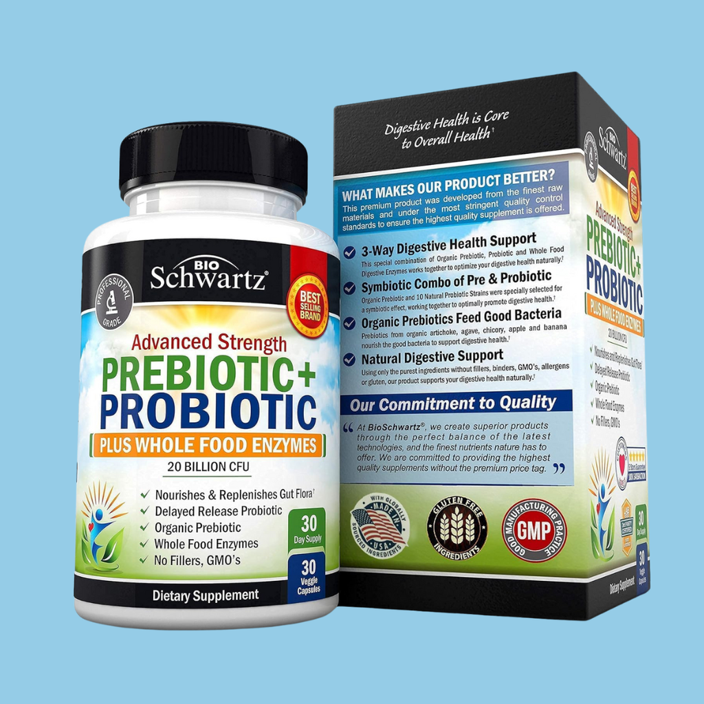 Prebiotic & Probiotic: Digestive Health Enzymes (30 cap)