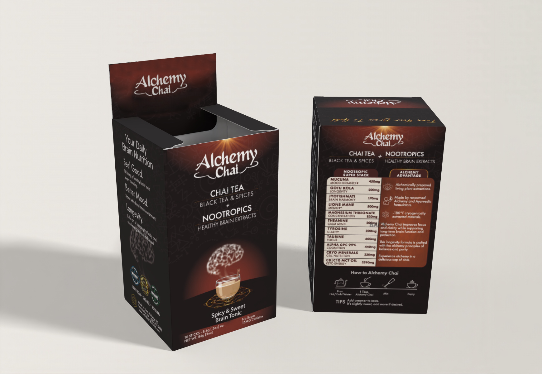 Alchemy Nootropic Stick Pack Boxes: Alchemy Blends