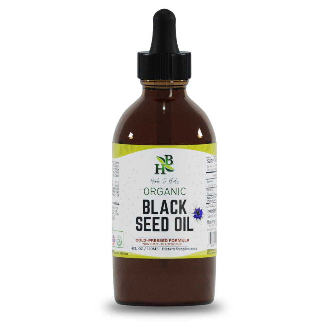 Organic Black Seed Oil (Cold-Pressed) - Bulk Wholesale Sizes: 16oz